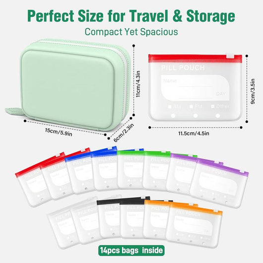 14 in 1 Pill Pouch Organizer